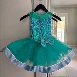 Weissman Sequin Turquoise Dance Costume